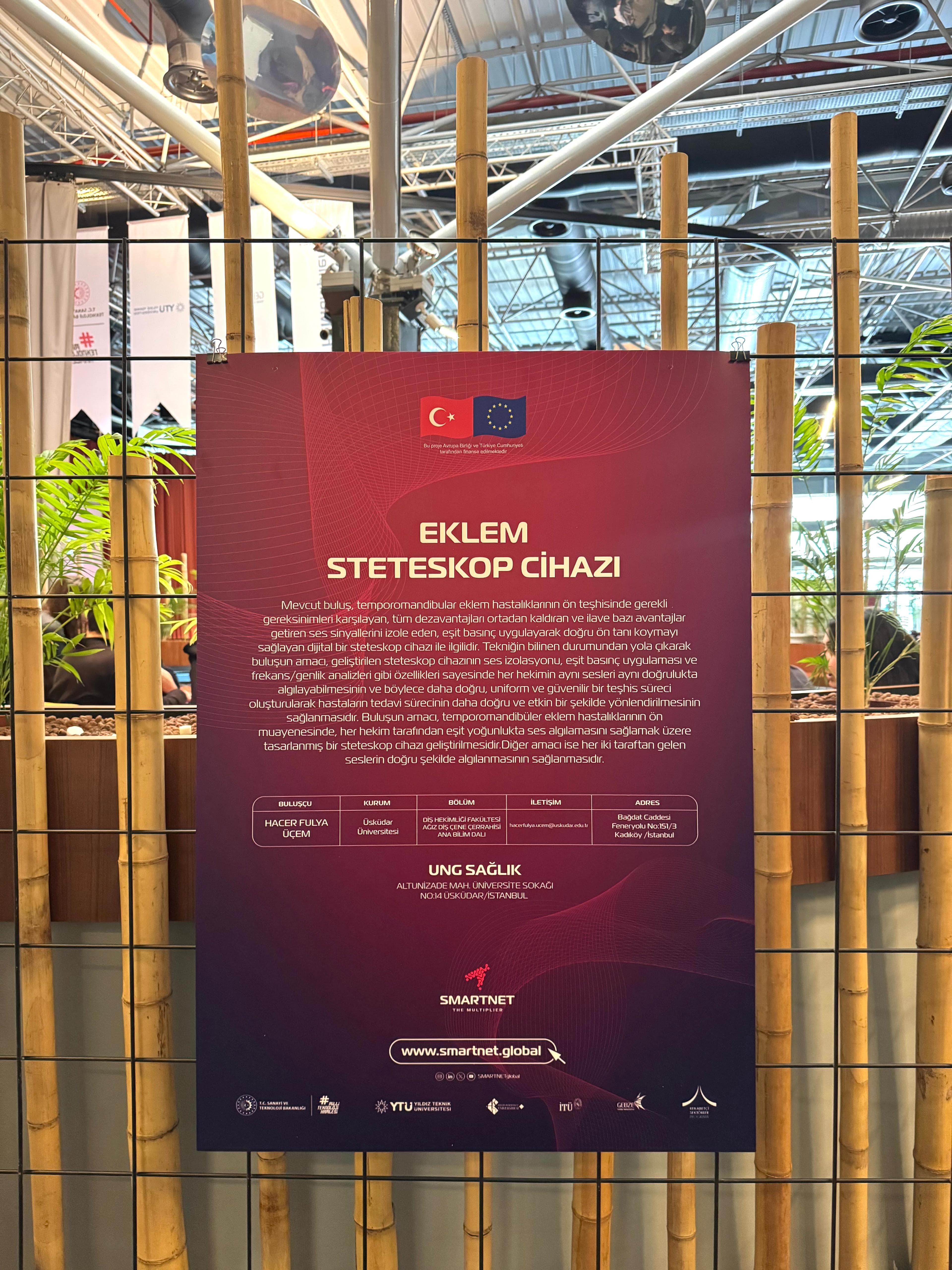 Patent des Gelenk-Stethoskopgeräts unter den ersten 80 Projekten der nationalen SMARTNET-Patentmesse 1